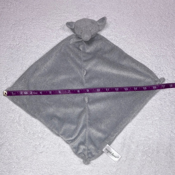 Angel dear grey elephant lovey security Blankie fleece - Picture 3 of 5